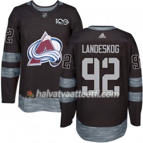 Miesten NHL Colorado Avalanche Pelipaita Gabriel Landeskog 92 1917-2017 100th Anniversary Adidas Musta Authentic